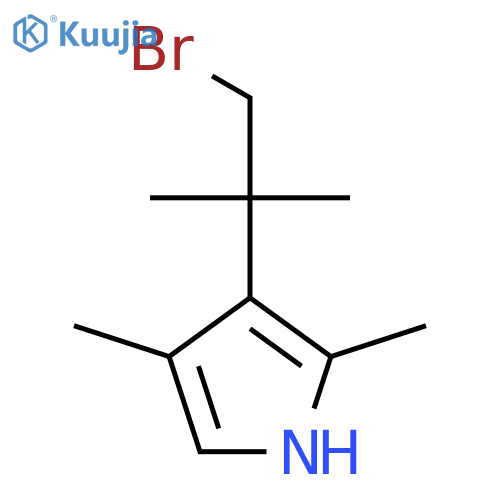 3-(1-bromo-2-methylpropan-2-yl)-2,4-dimethyl-1H-pyrrole structure