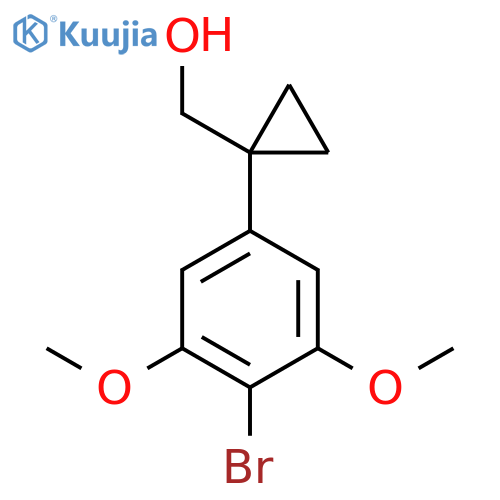 1-(4-bromo-3,5-dimethoxyphenyl)cyclopropylmethanol structure