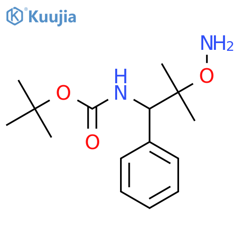 tert-butyl N-2-(aminooxy)-2-methyl-1-phenylpropylcarbamate structure
