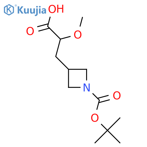 3-{1-(tert-butoxy)carbonylazetidin-3-yl}-2-methoxypropanoic acid structure