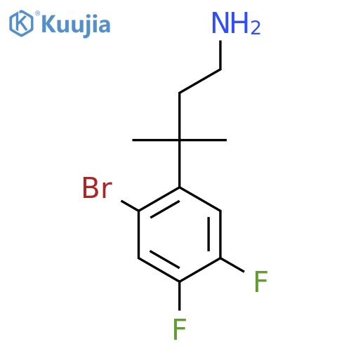 3-(2-bromo-4,5-difluorophenyl)-3-methylbutan-1-amine structure