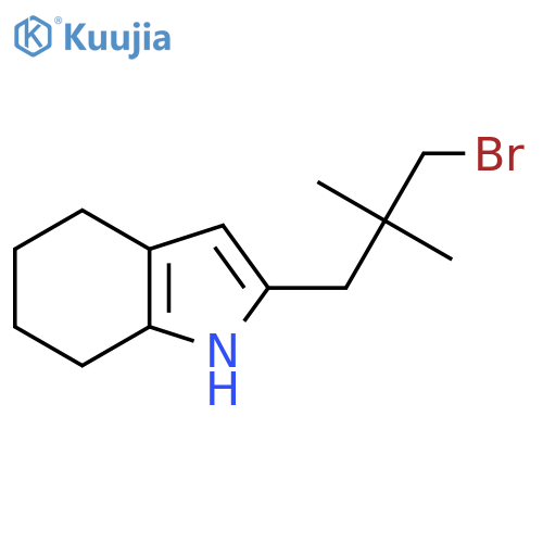 2-(3-bromo-2,2-dimethylpropyl)-4,5,6,7-tetrahydro-1H-indole structure
