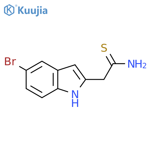 2-(5-bromo-1H-indol-2-yl)ethanethioamide structure