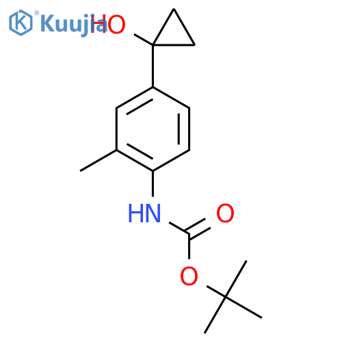 tert-butyl N-4-(1-hydroxycyclopropyl)-2-methylphenylcarbamate structure