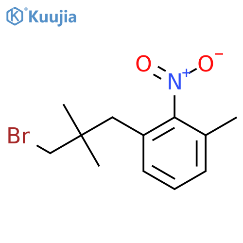 1-(3-bromo-2,2-dimethylpropyl)-3-methyl-2-nitrobenzene structure