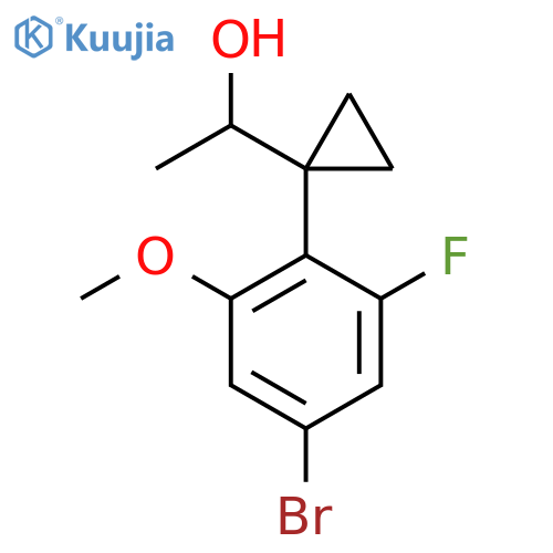 1-1-(4-bromo-2-fluoro-6-methoxyphenyl)cyclopropylethan-1-ol structure