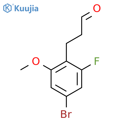 3-(4-bromo-2-fluoro-6-methoxyphenyl)propanal structure