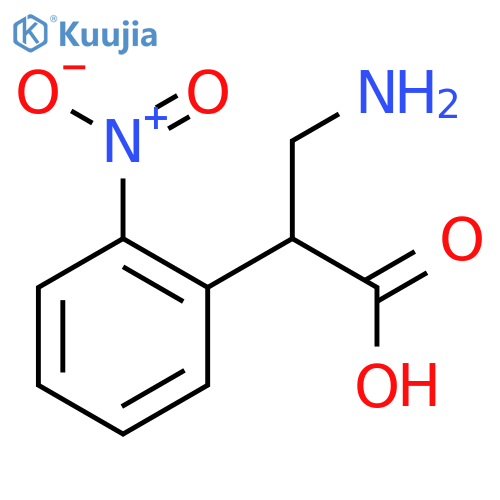 3-amino-2-(2-nitrophenyl)propanoic acid structure