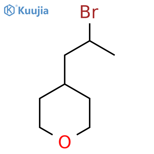 4-(2-bromopropyl)oxane structure