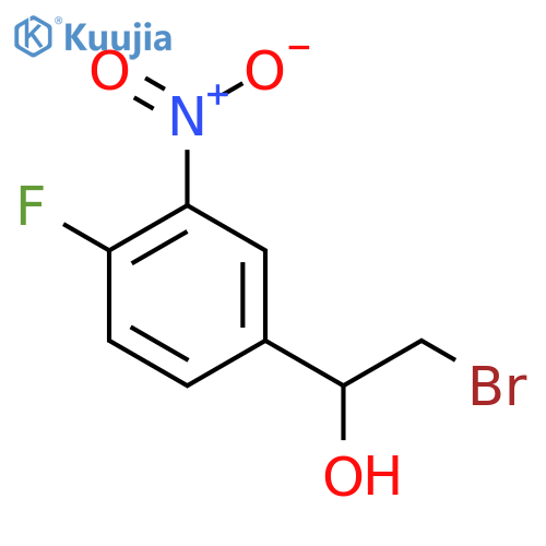 2-bromo-1-(4-fluoro-3-nitrophenyl)ethan-1-ol structure