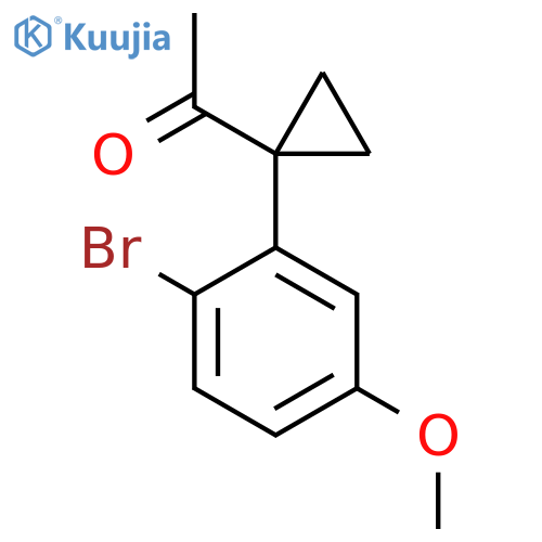 1-1-(2-bromo-5-methoxyphenyl)cyclopropylethan-1-one structure