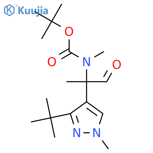 tert-butyl N-2-(3-tert-butyl-1-methyl-1H-pyrazol-4-yl)-1-oxopropan-2-yl-N-methylcarbamate structure