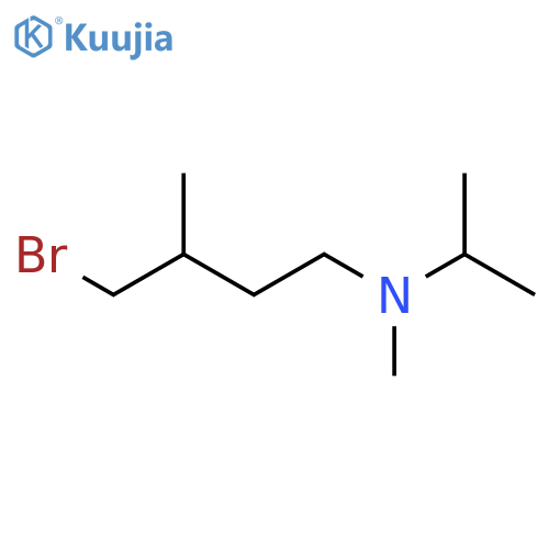 (4-bromo-3-methylbutyl)(methyl)(propan-2-yl)amine structure
