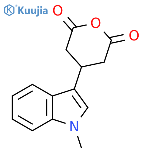 4-(1-methyl-1H-indol-3-yl)oxane-2,6-dione structure