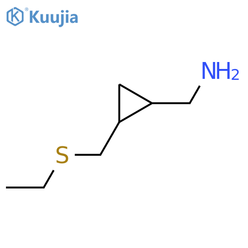 {2-(ethylsulfanyl)methylcyclopropyl}methanamine structure