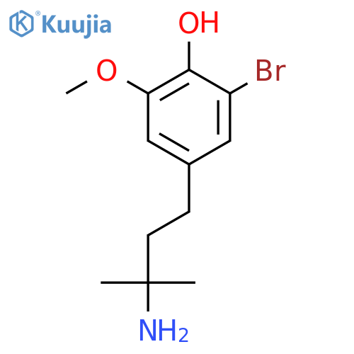 4-(3-amino-3-methylbutyl)-2-bromo-6-methoxyphenol structure