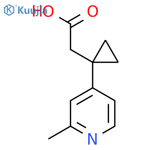 2-1-(2-methylpyridin-4-yl)cyclopropylacetic acid structure