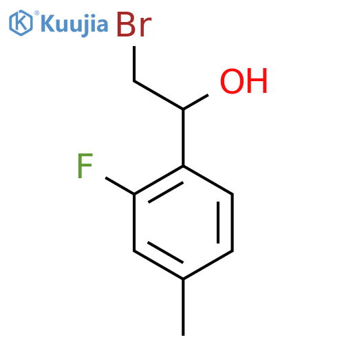 2-bromo-1-(2-fluoro-4-methylphenyl)ethan-1-ol structure