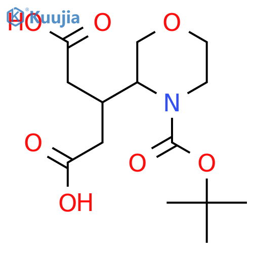 3-{4-(tert-butoxy)carbonylmorpholin-3-yl}pentanedioic acid structure
