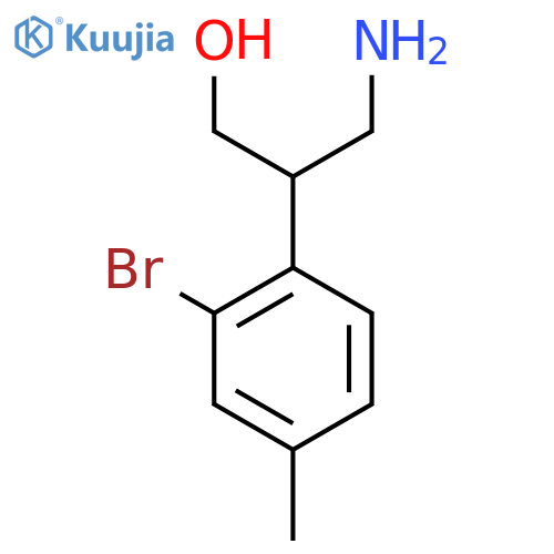 3-amino-2-(2-bromo-4-methylphenyl)propan-1-ol structure
