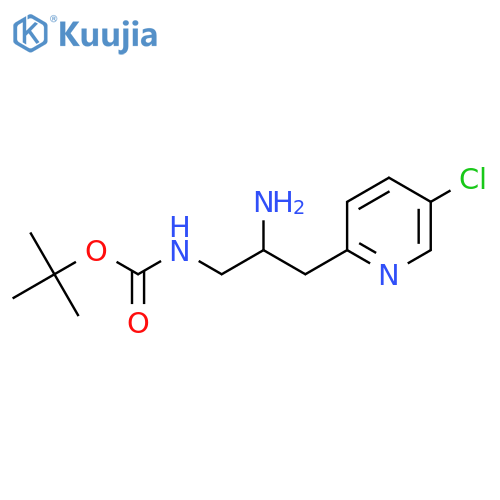tert-butyl N-2-amino-3-(5-chloropyridin-2-yl)propylcarbamate structure