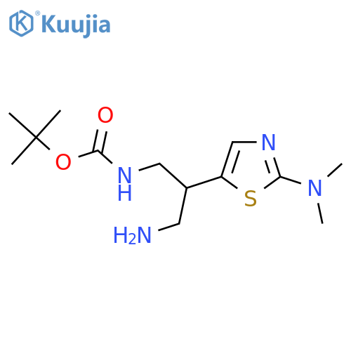 tert-butyl N-{3-amino-2-2-(dimethylamino)-1,3-thiazol-5-ylpropyl}carbamate structure