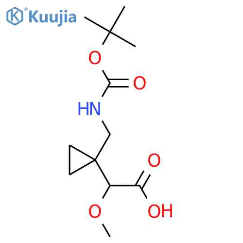 2-1-({(tert-butoxy)carbonylamino}methyl)cyclopropyl-2-methoxyacetic acid structure