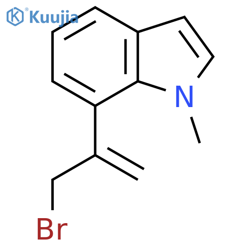 7-(3-bromoprop-1-en-2-yl)-1-methyl-1H-indole structure