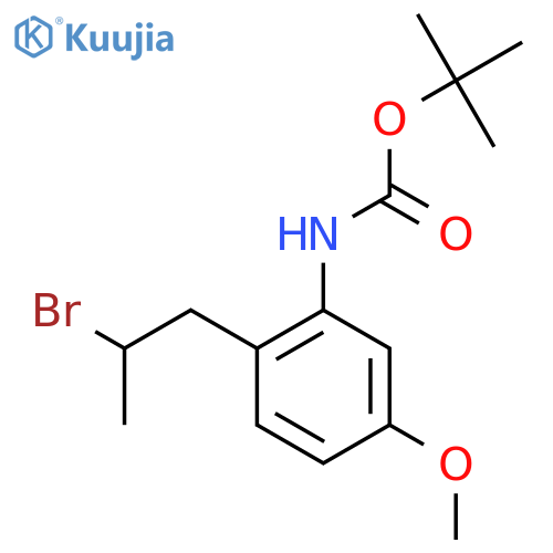 tert-butyl N-2-(2-bromopropyl)-5-methoxyphenylcarbamate structure