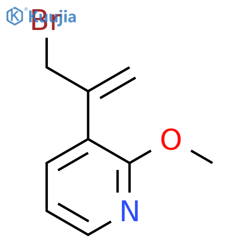 3-(3-bromoprop-1-en-2-yl)-2-methoxypyridine structure
