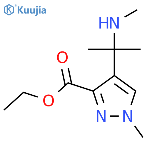ethyl 1-methyl-4-2-(methylamino)propan-2-yl-1H-pyrazole-3-carboxylate structure