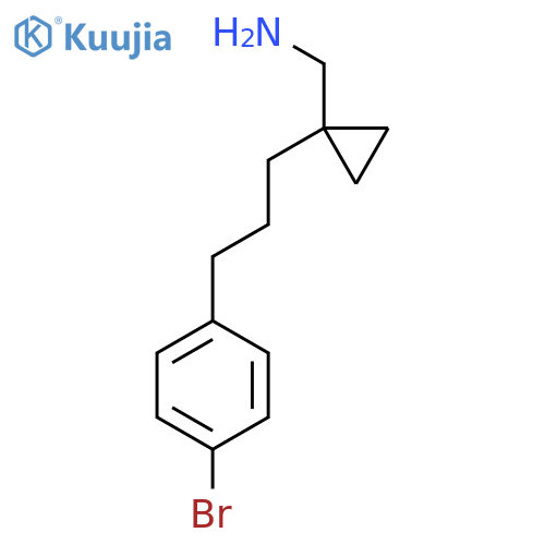 {1-3-(4-bromophenyl)propylcyclopropyl}methanamine structure