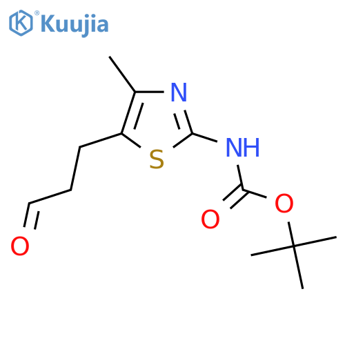 tert-butyl N-4-methyl-5-(3-oxopropyl)-1,3-thiazol-2-ylcarbamate structure