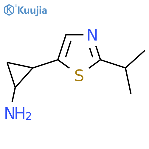 2-2-(propan-2-yl)-1,3-thiazol-5-ylcyclopropan-1-amine structure