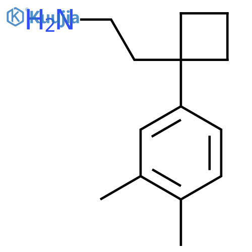 2-1-(3,4-dimethylphenyl)cyclobutylethan-1-amine structure