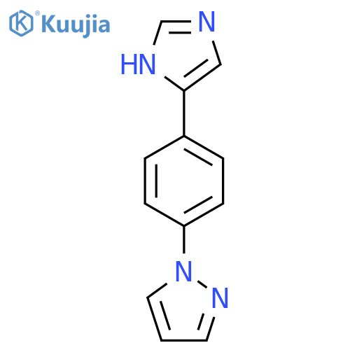 1-4-(1H-imidazol-4-yl)phenyl-1H-pyrazole structure