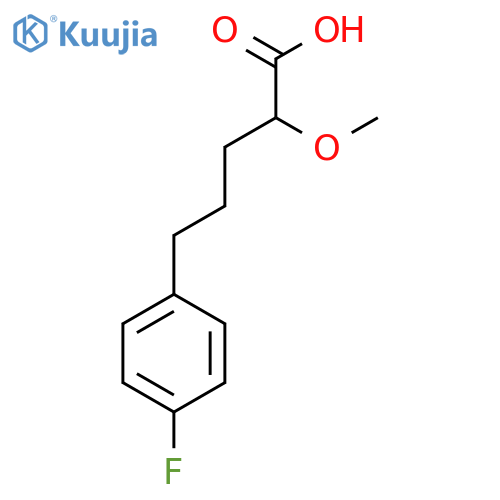 5-(4-fluorophenyl)-2-methoxypentanoic acid structure