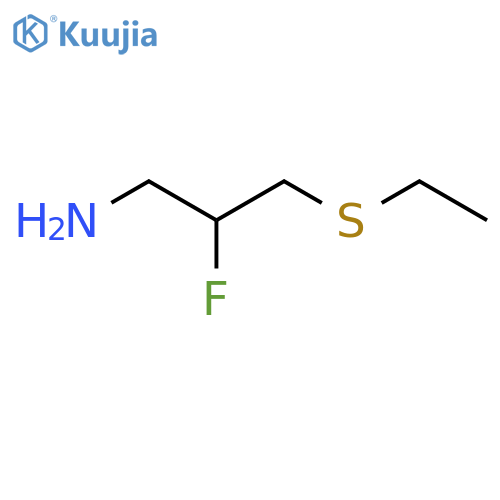 3-(ethylsulfanyl)-2-fluoropropan-1-amine structure