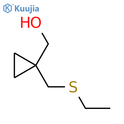 {1-(ethylsulfanyl)methylcyclopropyl}methanol structure