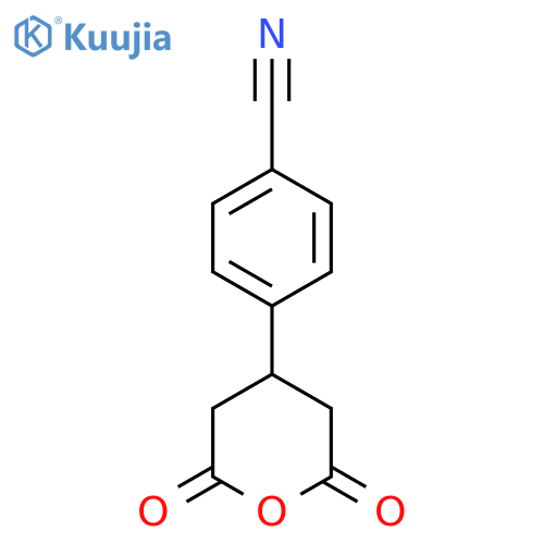 4-(2,6-dioxooxan-4-yl)benzonitrile structure