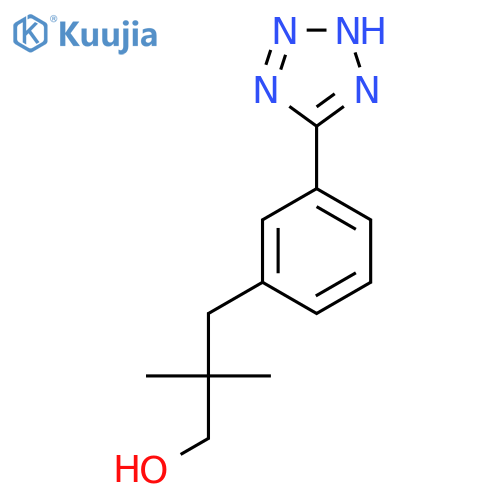 2,2-dimethyl-3-3-(1H-1,2,3,4-tetrazol-5-yl)phenylpropan-1-ol structure
