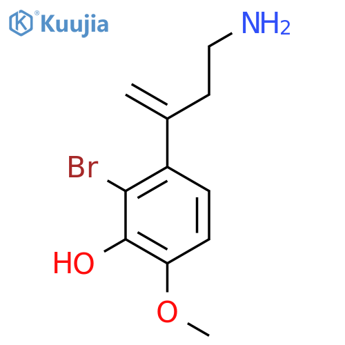 3-(4-aminobut-1-en-2-yl)-2-bromo-6-methoxyphenol structure