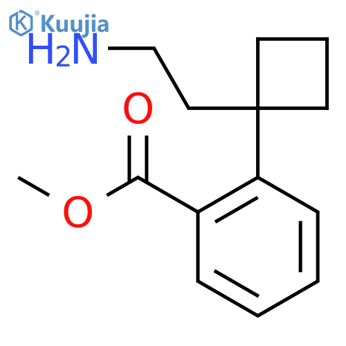 methyl 2-1-(2-aminoethyl)cyclobutylbenzoate structure