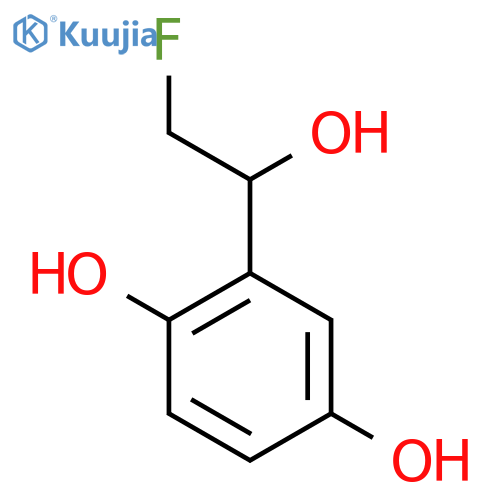 2-(2-fluoro-1-hydroxyethyl)benzene-1,4-diol structure