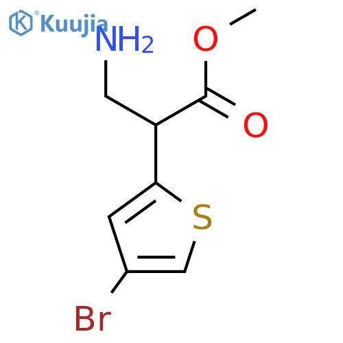 methyl 3-amino-2-(4-bromothiophen-2-yl)propanoate structure
