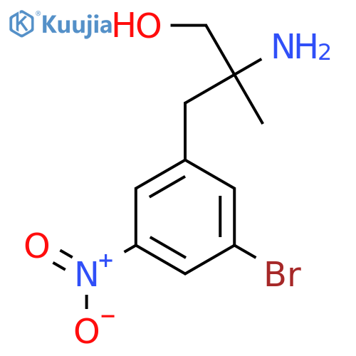 2-amino-3-(3-bromo-5-nitrophenyl)-2-methylpropan-1-ol structure