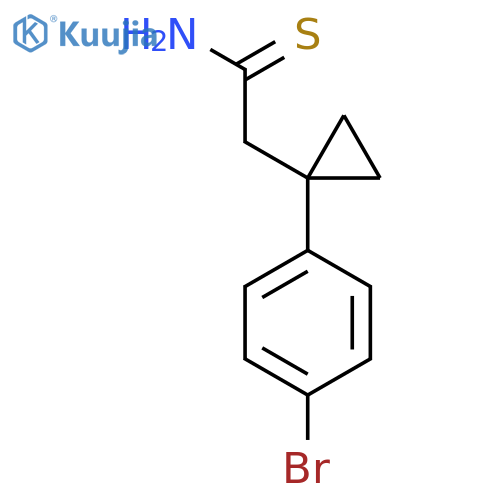 2-1-(4-bromophenyl)cyclopropylethanethioamide structure