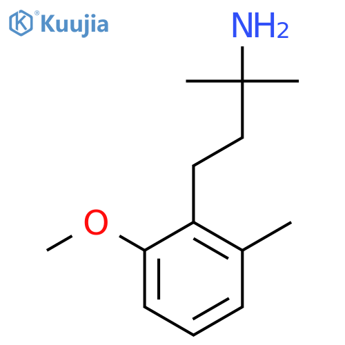 4-(2-methoxy-6-methylphenyl)-2-methylbutan-2-amine structure