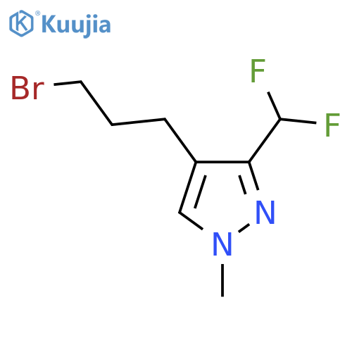 4-(3-bromopropyl)-3-(difluoromethyl)-1-methyl-1H-pyrazole structure