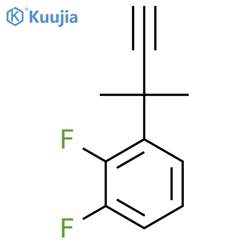 1,2-difluoro-3-(2-methylbut-3-yn-2-yl)benzene structure